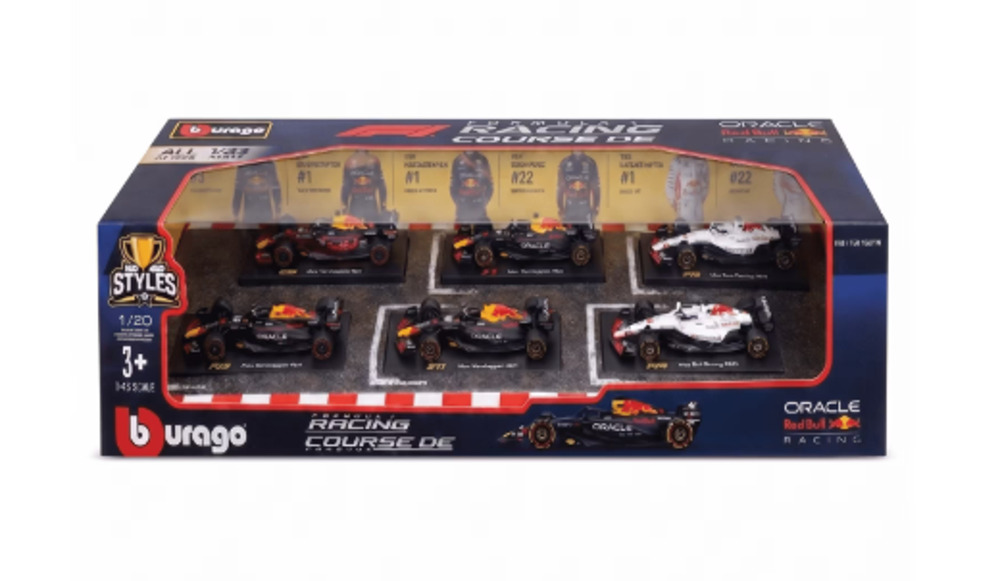Bburago 1:43 Oracle Red Bull Racing F1 Special Livery Diecast Car Set Max #1